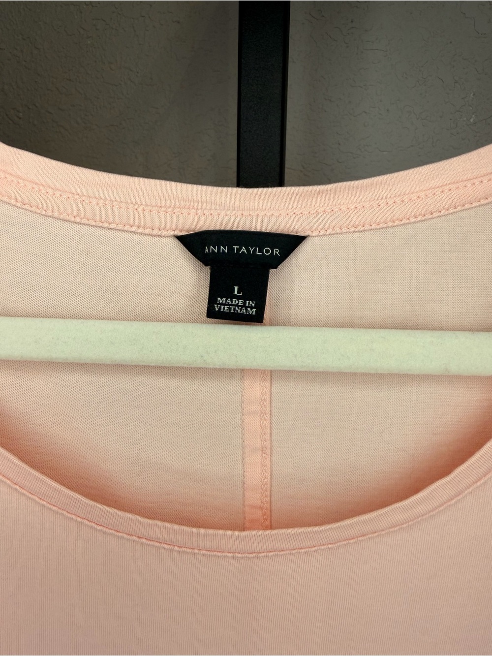 Ann Taylor Pima Cotton Scoop Neck Tee - Light Pink - Picture 2 of 5